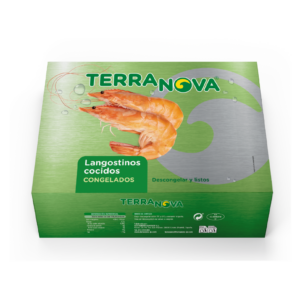 LANGOSTINO ENTERO COCIDO CONGELADO IQF MARCA TERRANOVA